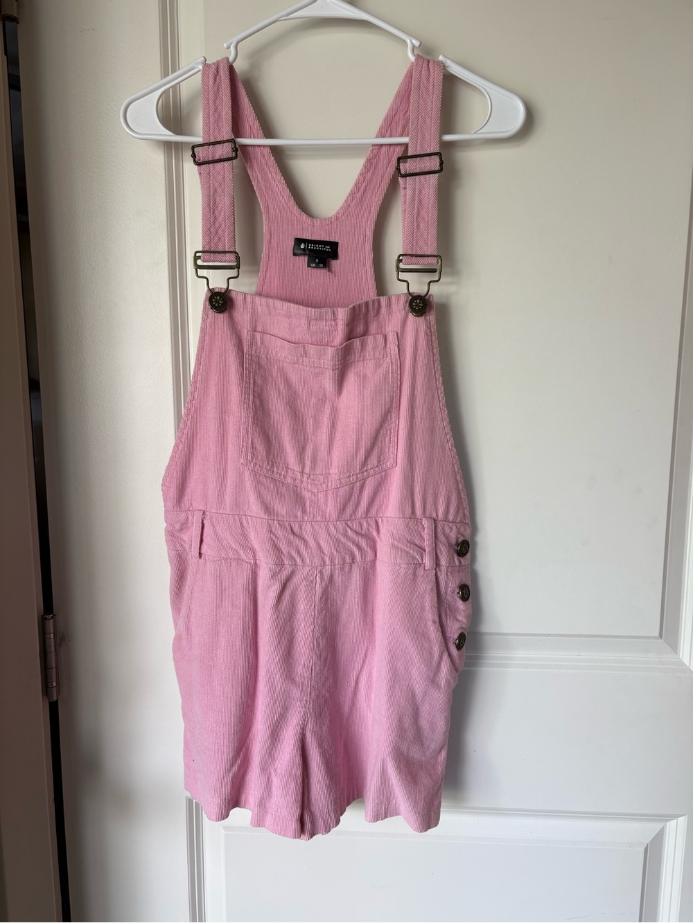 Corduroy Short Overalls —pink